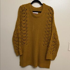 Anthropologie Mustard Knit Sweater